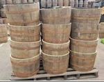 Genuine Large Half Oak Wine Barrel Planter Flower Tree Veg Pot Garden Wooden tub