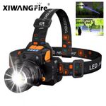 Super Bright LED Headlamp Fishing Headlight ZOOM Sensor Rechargeable Waterproof