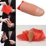 Magic Thumb Finger Vanish Appearing Red Silk Trick Close Up Easy Beginner Prop