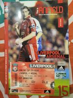 RARE Liverpool vs Arsenal Kop Ticket Stub & Program  19/12/06 - POSTPONED MATCH
