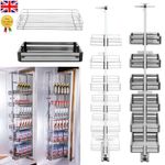 6 Tier Pull Out Soft Closing Larder Kitchen Food Drawer Cupboard Adjustable b