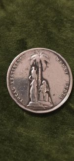 1862 Sterling Silver Total Abstinence Medal India  “Watch & Be Sober” Temperance