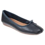 Clarks BNIB Ladies Ballet Shoes FRECKLE ICE Navy Leather Various Sizes