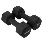Set of 2x Neoprene DUMBBELLS Pair of Non-Slip Weightlifting Metal Core Weights