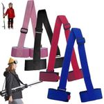 Ski Carrier Holder Carrying Sling Strap Carry Tie Skis Poles Shoulder Handle Hot