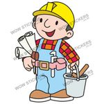 Character sticker Bob The Builder decal Ice Cream Van (choose size)