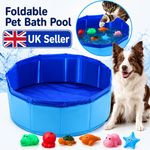 Foldable Pet Bath Dog Swimming Pools Splash Bath Paddling Pool Puppy Tub UK.