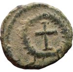 THEODOSIUS II 408-450 Bronze Ancient Roman Coin Tiny 10mm 0.96g Cross in Wreath