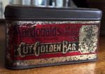 Macdonald’s Cut Golden Bar Tobacco Tin – Glasgow – Scottish Advertising c1900