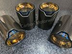 4 x Bmw Exhaust Tips Burnt Blue MP M2 M3 M4 M5 M6 F80 F82 F83 F87 F10 F12 F06