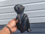 ANTIQUE NEPALESE WOODEN MONKEY CARVING NEPAL WITH RED WAX SEAL