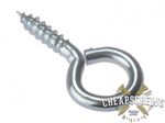 25mm-75mm SCREW HOOKS SCREW EYE HOOK Heavy Duty eyes Zinc Plated