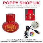 Gracemate Poppy Cherry Air Freshener &RGB LED USB FREE NEXT DAY DELIVERY