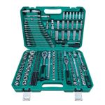 216PCS Socket & Ratchet Wrench Set CR-V Steel 1/4" 3/8" 1/2" Drive Tool Kit