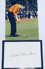 Bob Charles New Zealand Golfing Legend , Original 10 x 8 Signature Piece