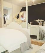 Mirrored Sliding Wardrobe Doors X3 White Rim From Wickes Spacepro