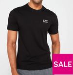 EA7 Emporio Armani Men's Cotton T-shirt in Black  Colour
