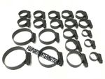 Coolant Hose Clips Clamps Full Set Stealth Black Adjustable for VW Golf MK3 VR6