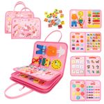 9-in-1 Montessori Busy Book for Toddlers Ages 1-4, Educational Sensory Toy