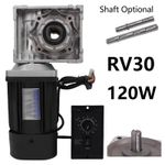 RV30 120W AC 220V 1350RPM Worm Electric Motor Gearbox Gear Reducer W/ Controller