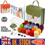 Needle Felting Starter Kit 20 Color Wool Roving DIY Craft Set for Beginners