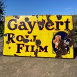 Original Vintage Gayvert Roll Film Enamel Sign 20”x12”
