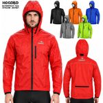Mens Cycling Waterproof Rain Jacket Hi Visibility Top Hooded Rain Coat S-XXL
