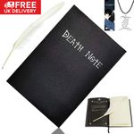 Death Note Book Cosplay Notebook Feather Pen Necklace Bookmark Theme Anime UK