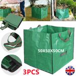 3 x Extra Large Garden Waste Bags Refuse Heavy Duty Sacks Grass Rubbish 120L