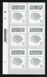 NEW 2025 M25L 50p King Charles III - Cylinder block of 6 SBP2i Ex. Counter Sheet