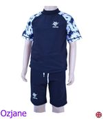 BOYS OZCOZ UV UPV 50+ SUN PROTECTION SUIT BLACK 10 TO 15 YEARS SWIMMING COSTUME