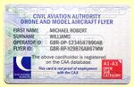 DRONE REGISTERED OPERATOR ID CARD A1/A3 - PVC - HIGH QUALITY - UK SAME DAY POST