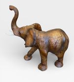 Large Vintage Leather Elephant, 1960s, 44 cm Tall
