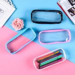 Clear Transparent  Pencil Case - Ideal For School/College/Uni  Make up Bag