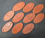 Pack of 10 Leather Style 'Handmade with Love' Craft Tags Tags Labels