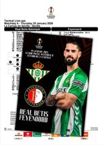 BETIS Spain v FEYENOORD Rottedam Netherlands 2026 EL FAN 12 pg + OFFICIAL LU