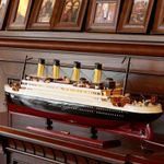 Titanic Model Wooden Sailboat Decoration Living Room Simulation Cruise Ship