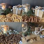 Wreath Making Christmas Decoration Orange Pine Cones Cinnamon Natural Dried
