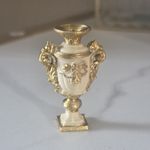 12th Scale Minature Vase Urn Dollhouse Rococo Cream Gold