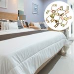 10Pcs Bed Hinge Sturdy Bed Corner Furniture Fixed Bracket Practical Bed Hinge