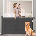 Pet Retractable Gate Safety Guard Folding Baby Toddler Stair Gates Dog Isolation