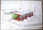 CHARLTON ATHLETIC ARCHITECTS DRAWING WEST STAND REDEVELOPMENT A2 SIZE 1998