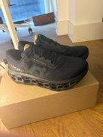 On Cloudstratus Men's Black Mesh Breathable Lace-Up Running Trainers