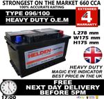 New Genuine OEM Heavy Duty Car Battery-Type 096 100 4 YEAR GUARANTEE S4008