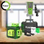 Huepar 3x360 Cross Line Self-Leveling Laser Level Green with Hard Box + Receiver