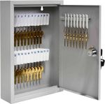BankSupplies STEELMASTER 30 Key Cabinet Lock Box Wall Mount for Office Garage