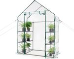 Walk-In Garden Greenhouse PVC Cover 6 Shelves Reinforced Frame Plant Grow Tent