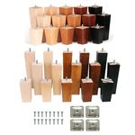 4x Wooden Furniture Square Tapered 4-10'' Feet Legs For Bed Stools Sofa Chair 