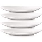 Oval Steak Dish Plate 30cm White Porcelain Platter Kitchen Dinner Tableware 4Pcs