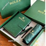 Bid Rolex Green Luxury Journal Pen Umbrella Gift Set AD VIP Rare Exclusive